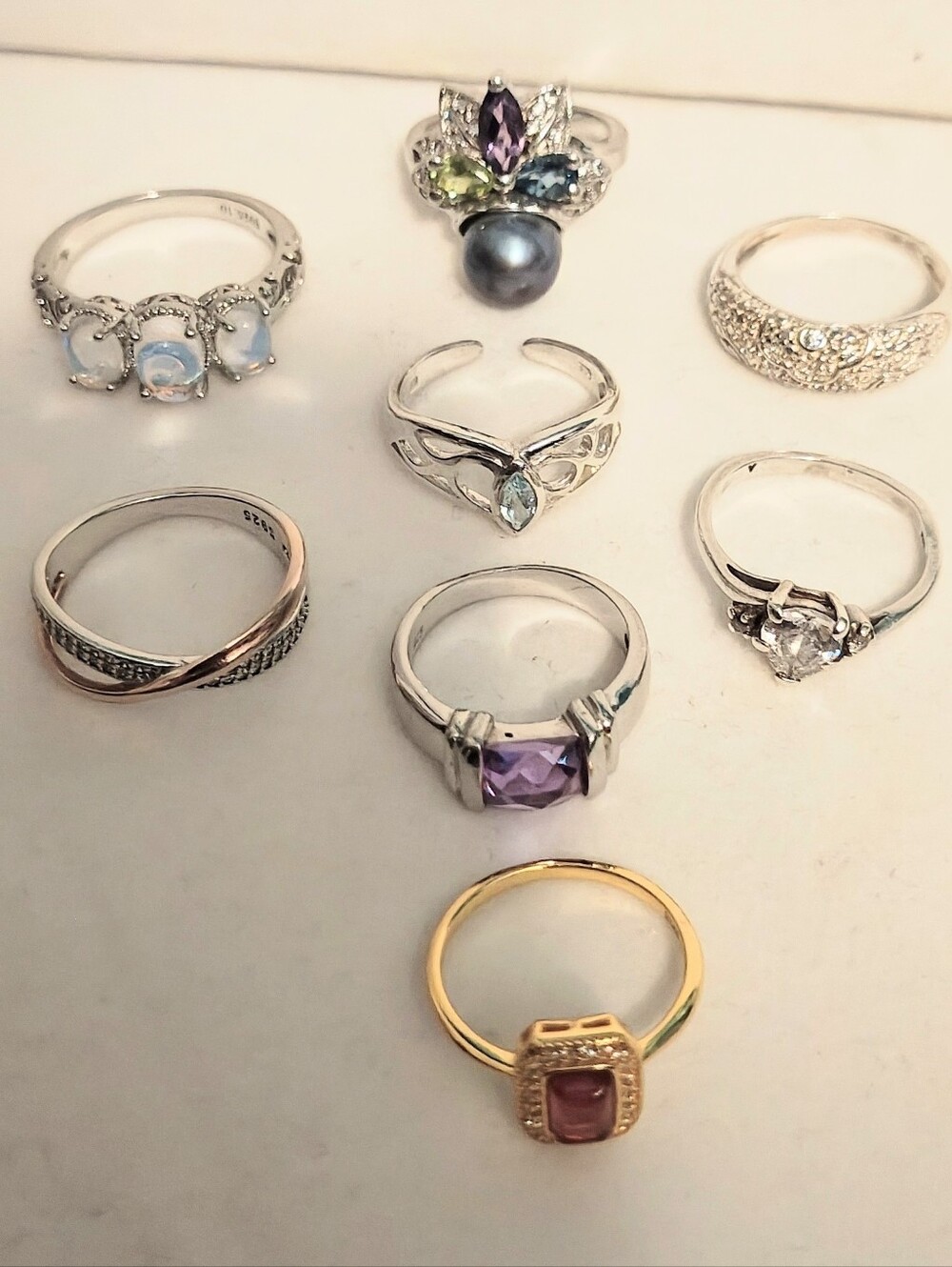 Vintage Sterling Silver Estate Jewelry LOT/31 Pieces - Picture 9 of 12